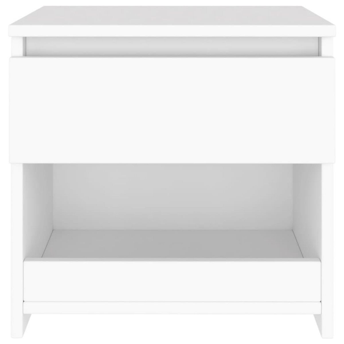 VIDAXL Tables de chevet 2 pcs Blanc 40x30x39 cm Agglomere