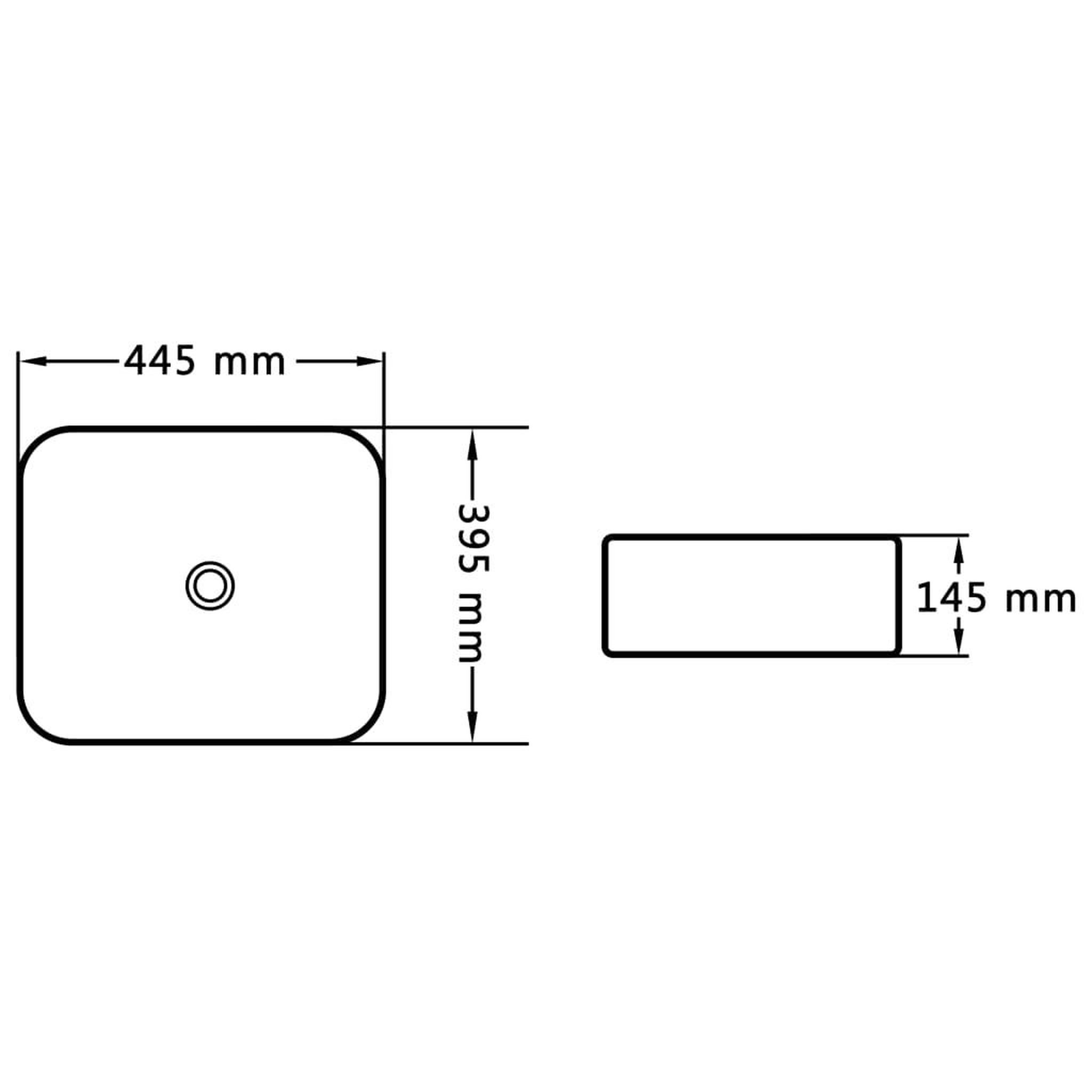 Voir la diapositive 6 : VIDAXL Lavabo 44,5 x 39,5 x 14,5 cm Ceramique Blanc