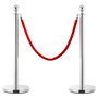 Voir la diapositive 2 : VIDAXL Jeu de barrieres de file d'attente VIP 3 pcs Inox Argente