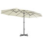 Voir la diapositive 4 : VIDAXL Parasol d'exterieur et poteau en aluminium 460x270 cm sable