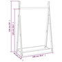 Voir la diapositive 6 : VIDAXL Porte-vetements 100x45x150 cm Bois de pin massif