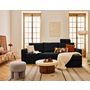 Voir la diapositive 1 : BEST MOBILIER Barrie - canapé d'angle réversible 4 places avec têtière amovible en tissu