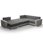 Voir la diapositive 3 : BEST MOBILIER Leslie - canapé panoramique d'angle réversible 7 places convertible avec coffre en tissu