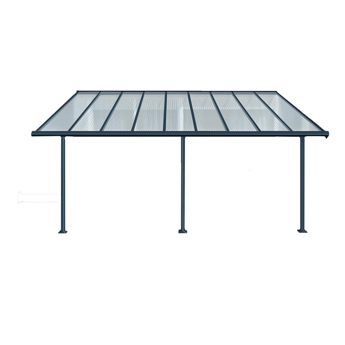Pergola adossable aluminiun - 16.37m²  