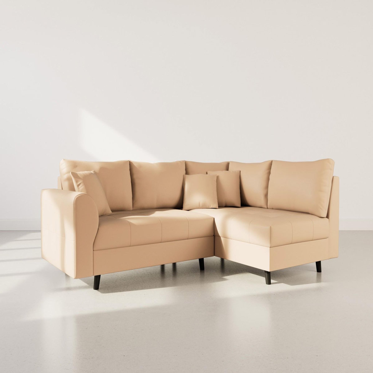 LISA DESIGN Rune - canapé d'angle droit 4 places en simili