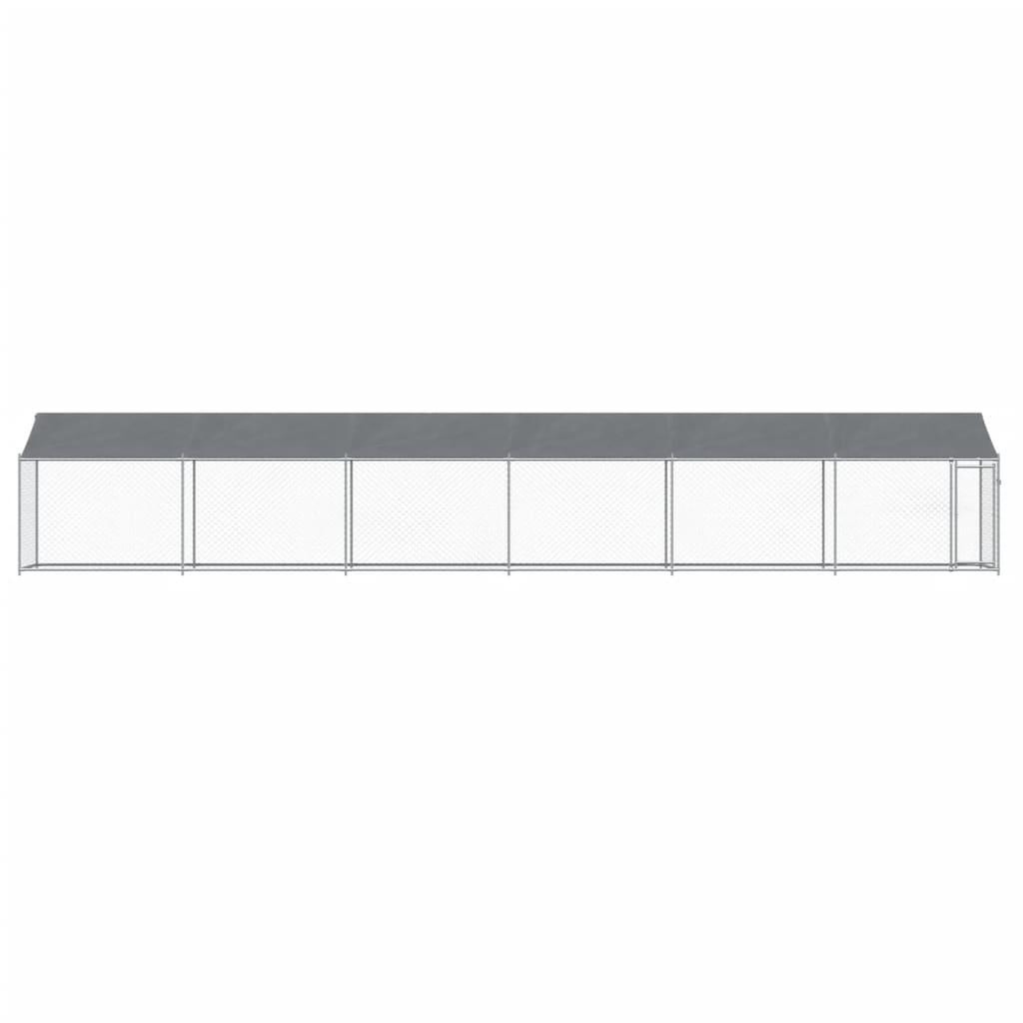 Voir la diapositive 4 : VIDAXL Cage pour chien avec toit et porte gris 12x2x2m acier galvanise