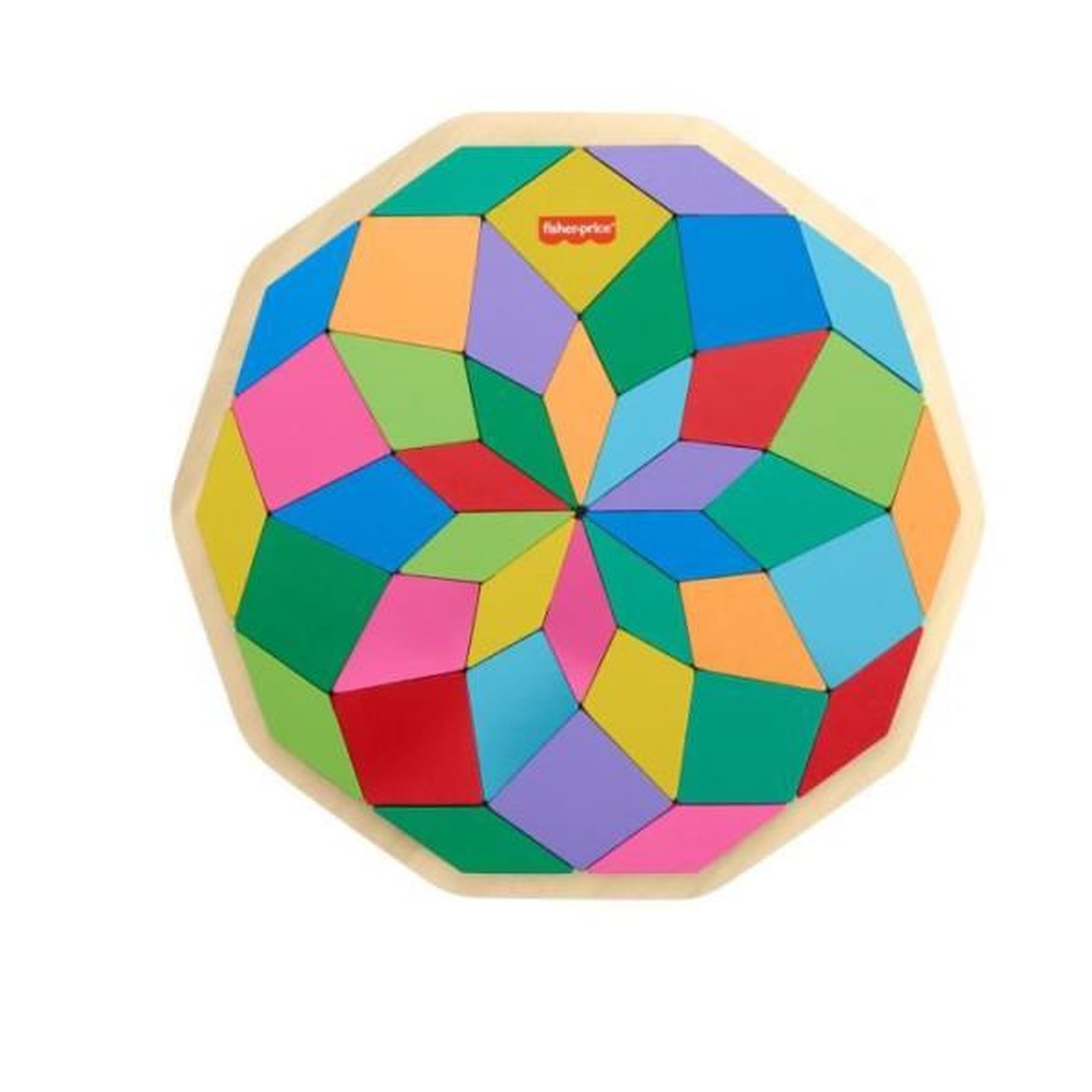 Voir la diapositive 3 : FISHER PRICE Fisher-Price-Puzzle Mandala en Bois-Puzzle 40 pieces motif géométrique HXT94