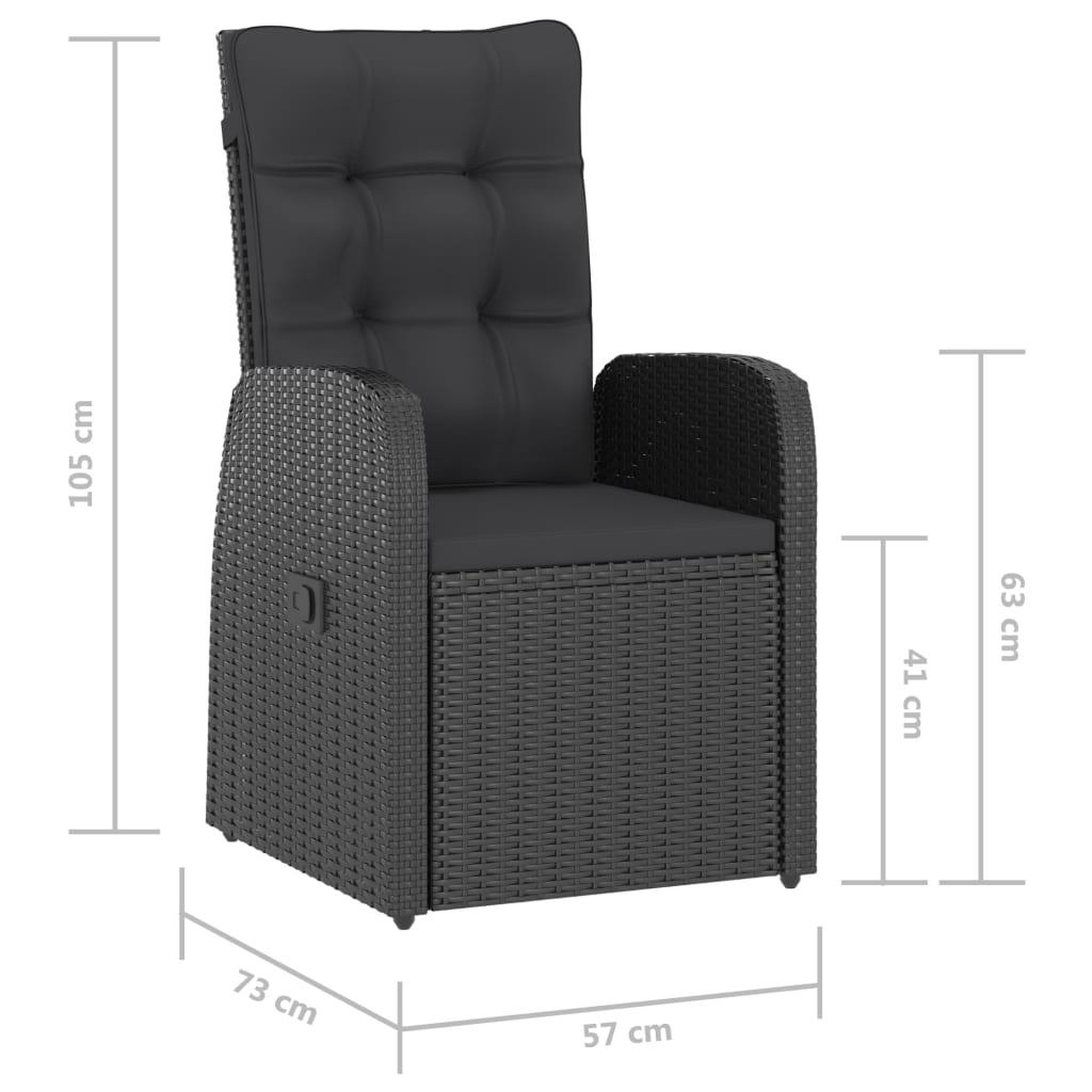 Voir la diapositive 6 : VIDAXL Ensemble a manger d'exterieur 9pcs coussins resine tressee noir