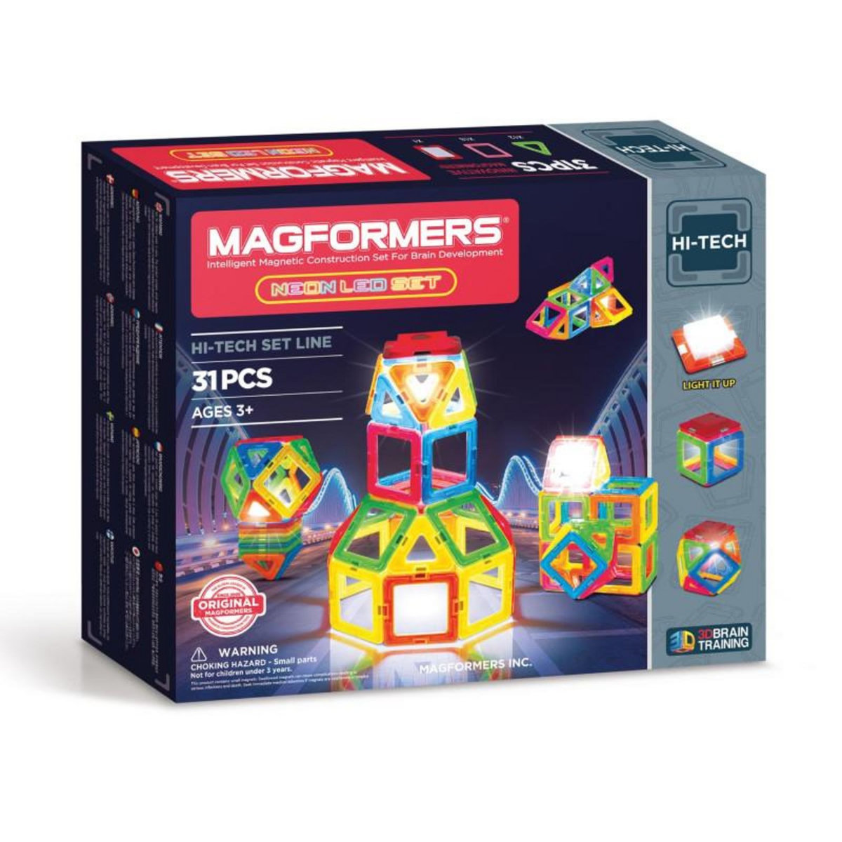 MAGFORMERS Magformers Neon LED Set, 31dlg.