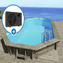 Voir la diapositive 1 : Habitat et Jardin Piscine bois   Sevilla 145   - 8.57 x 4.57 x 1.45 m + Pompe à chaleur pour piscine 6 kw/h inverter  PowerLine by Hayward  - Noir