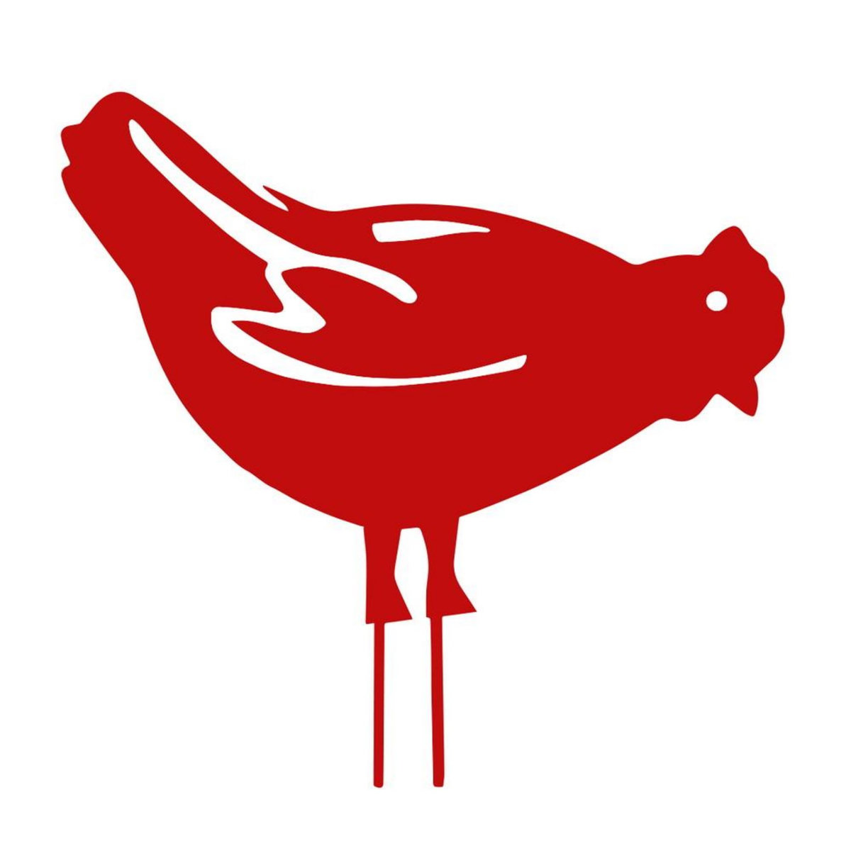 CENTRALE BRICO Figurine à piquer poule rouge - 28x39 cm  - Acier époxy