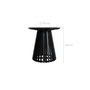 Voir la diapositive 4 : MAISON PAVANE Table d'appoint ronde noire en bois d'acacia D50 cm-Képès