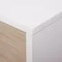 MARKET24 Commode - Meuble  KENT - 3 tiroirs - Chene et blanc - L 80 x P 40 x H 80,5 cm