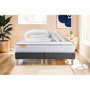 Voir la diapositive 1 : SEPTNUITS Pack matelas Memo + double sommiers gris + 2 oreillers mémoire de forme