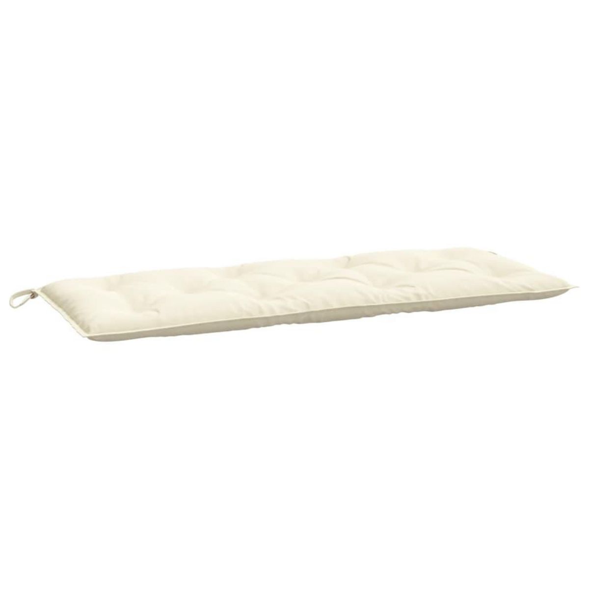 VIDAXL Coussins de banc de jardin lot de 2 blanc creme tissu Oxford