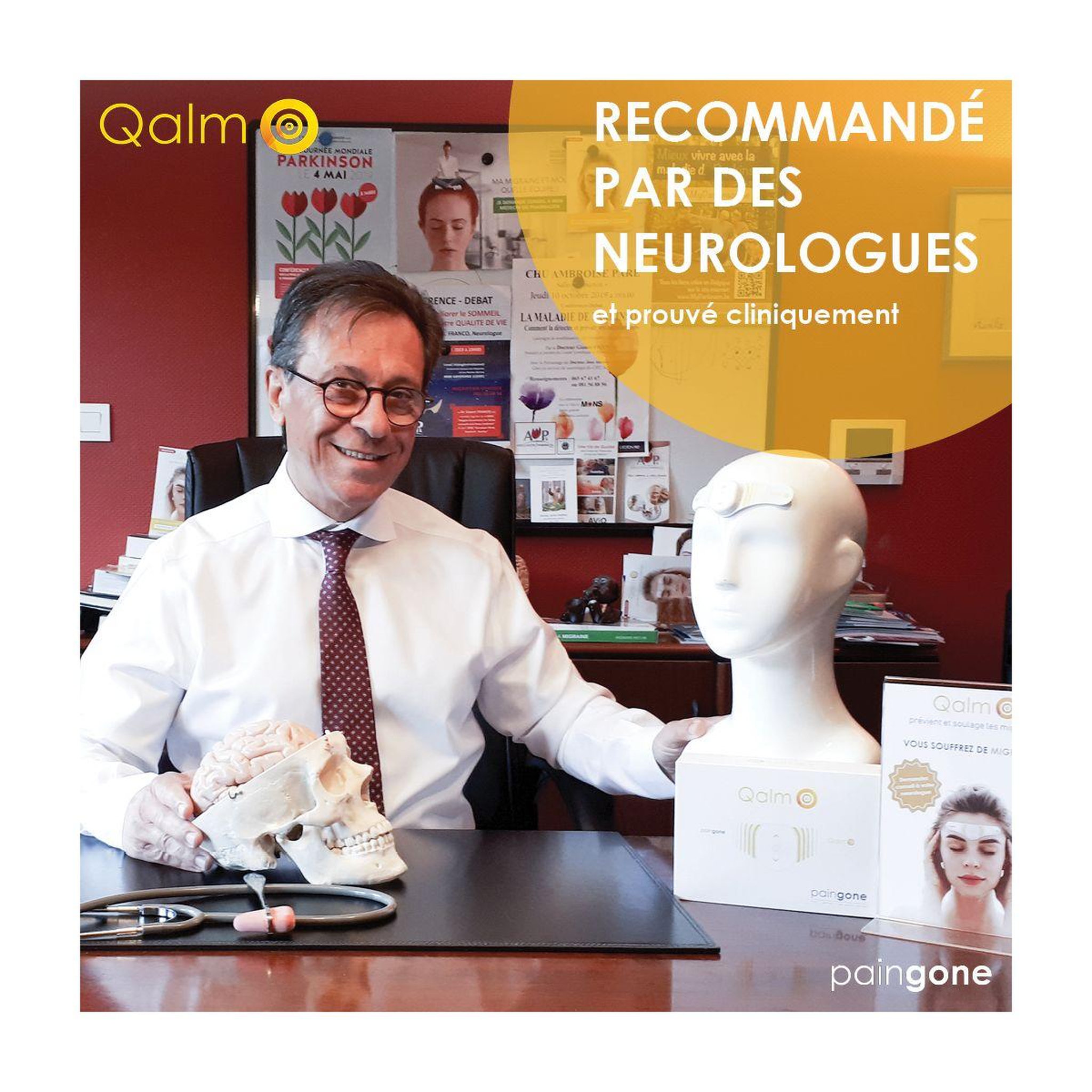 Voir la diapositive 3 : PAINGONE Anti douleur QALM migraine