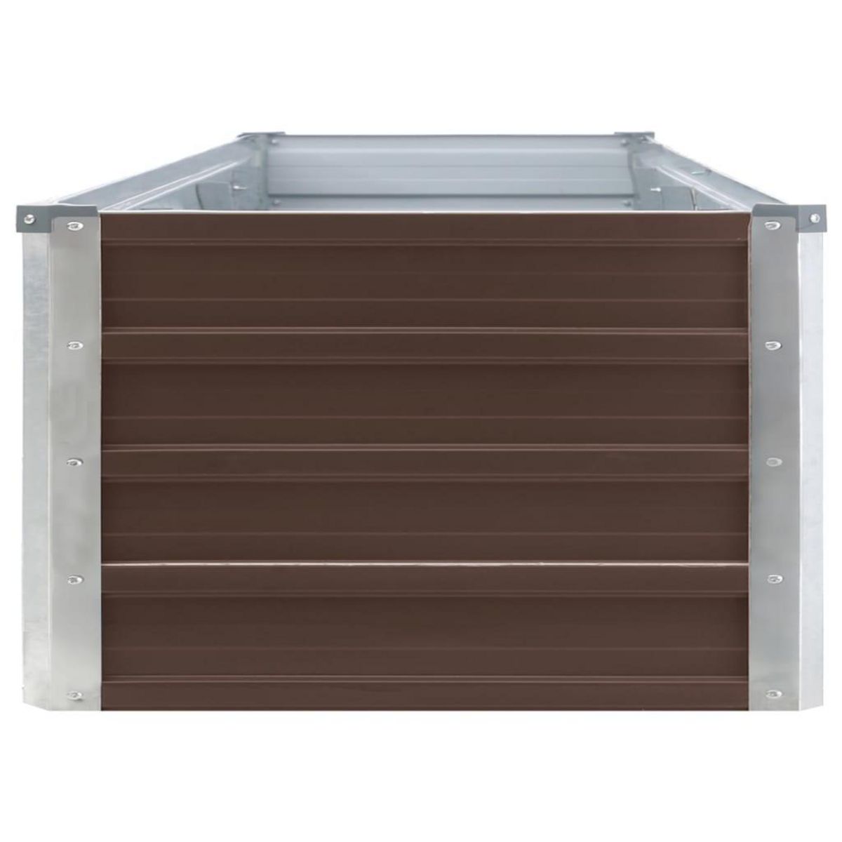 VIDAXL Lit sureleve de jardin Acier galvanise 320x40x45 cm Marron