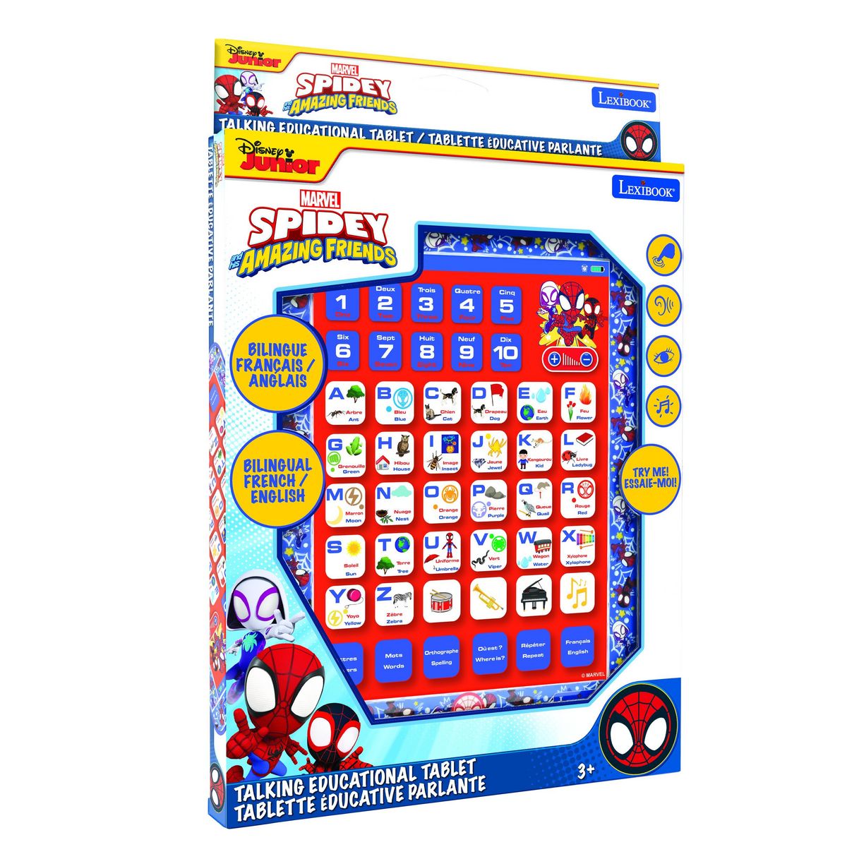 Lexibook Tablette Éducative bilingue Spidey en français et en anglais