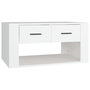 Voir la diapositive 2 : VIDAXL Table basse Blanc 80x50x40 cm Bois d'ingenierie