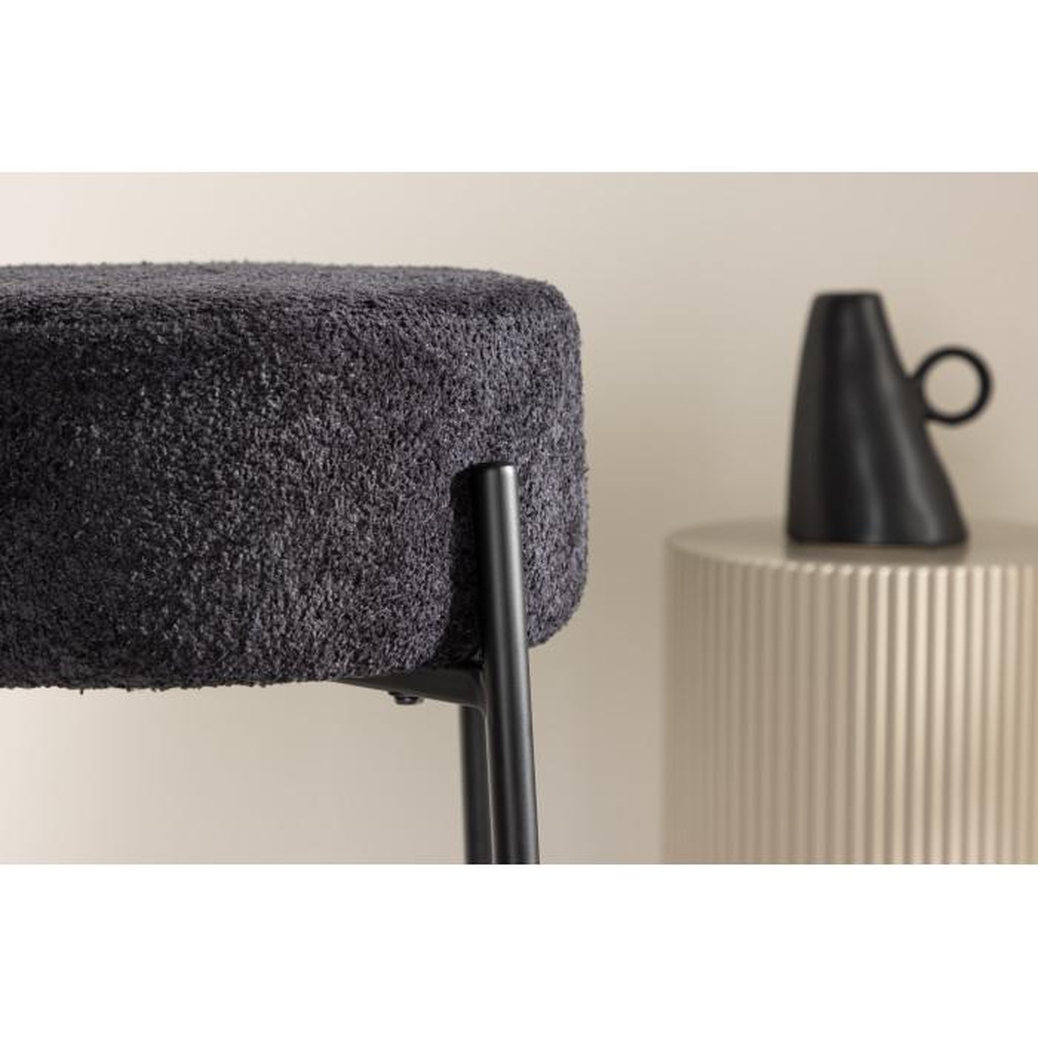 Voir la diapositive 6 : Paris Prix Tabouret de Bar Bouclette  Tucson  70cm Noir
