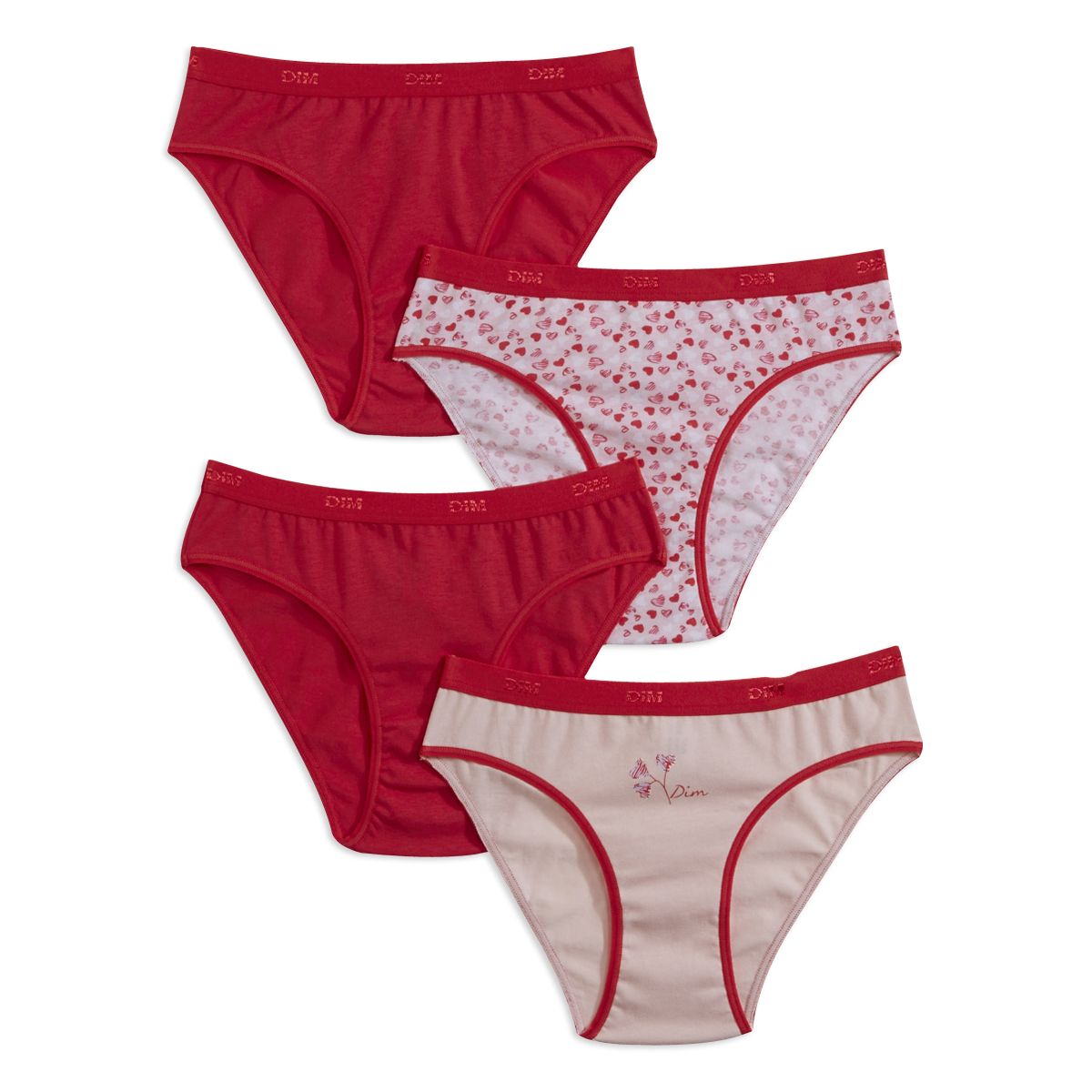 DIM Lot de 4 culottes fille