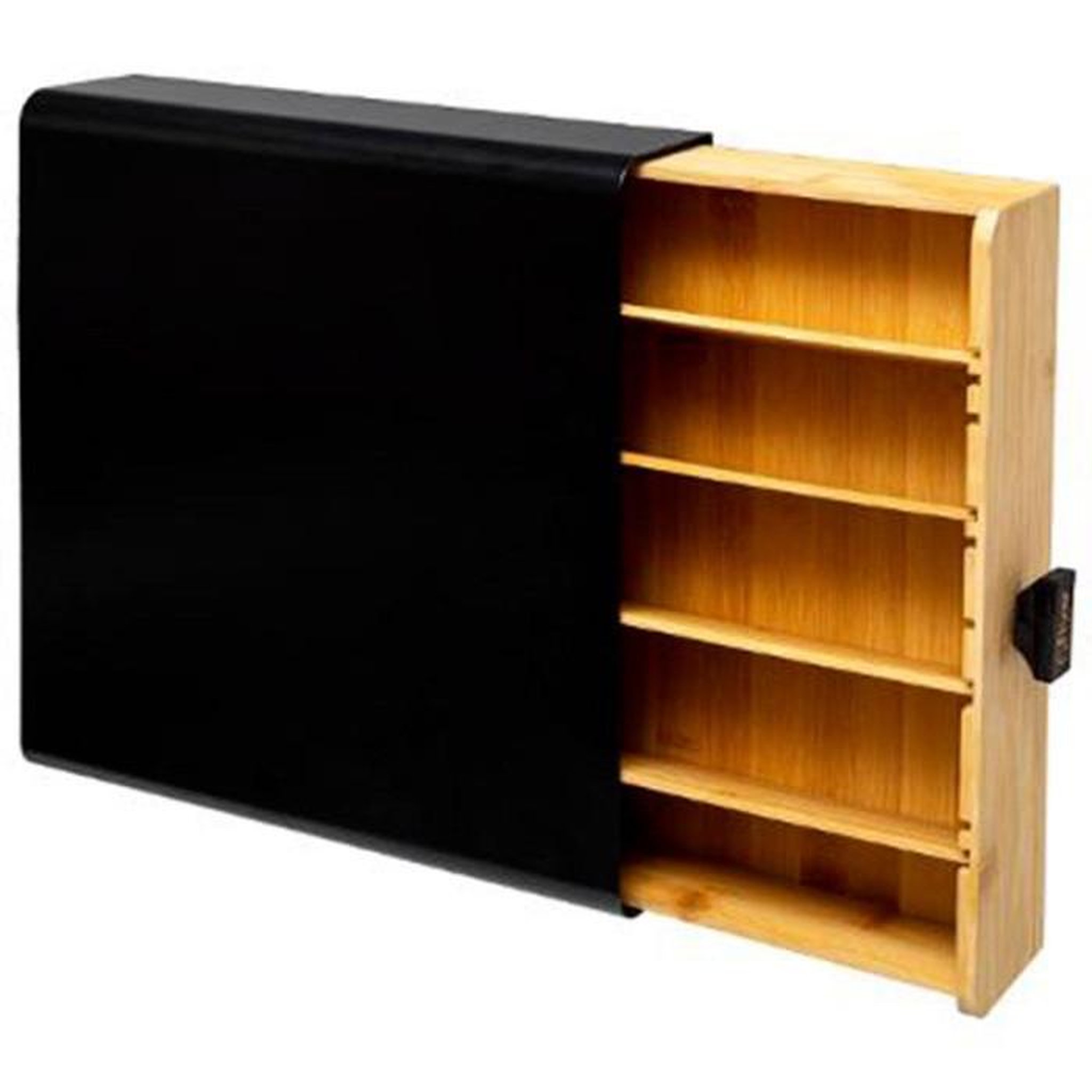 Voir la diapositive 5 : FIVE Porte-capsules tiroir  nera  33cm noir & naturel