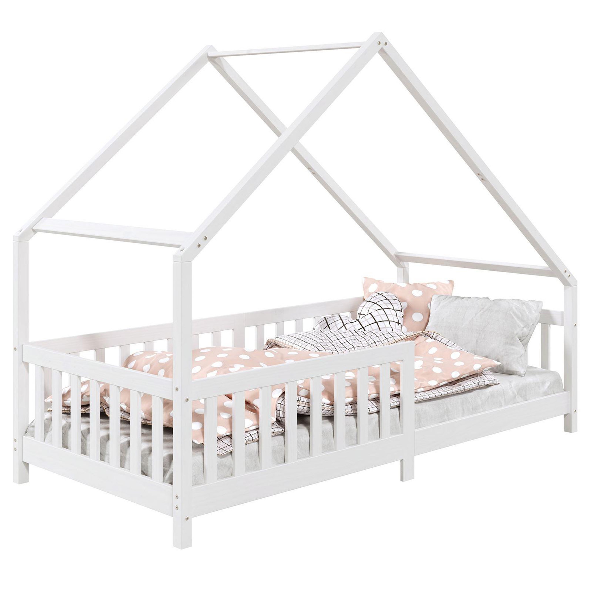 Voir la diapositive 1 : IDIMEX Lit cabane  asymétrique CORA 90 x 200 cm en pin massif