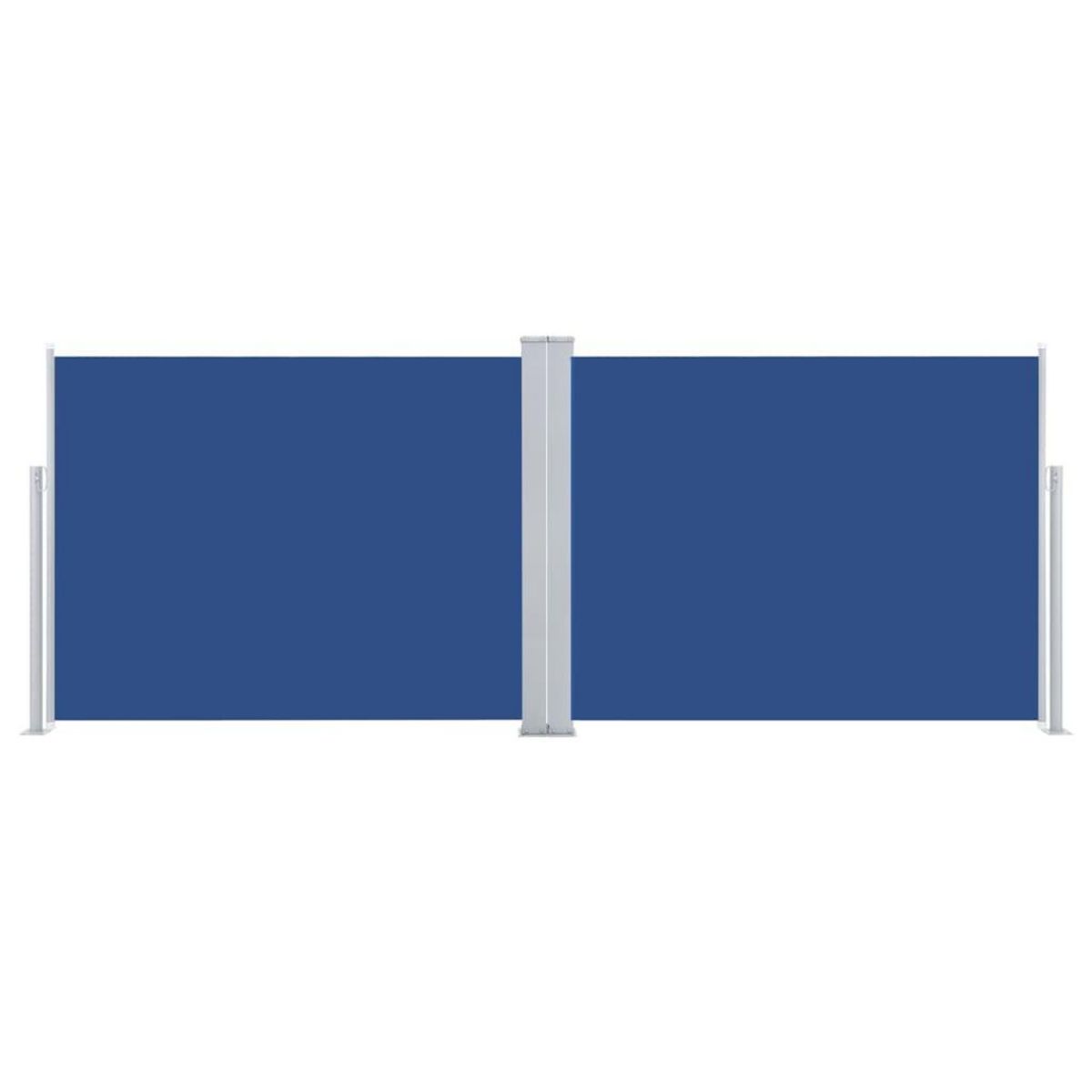 VIDAXL Auvent lateral retractable Bleu 140 x 1000 cm