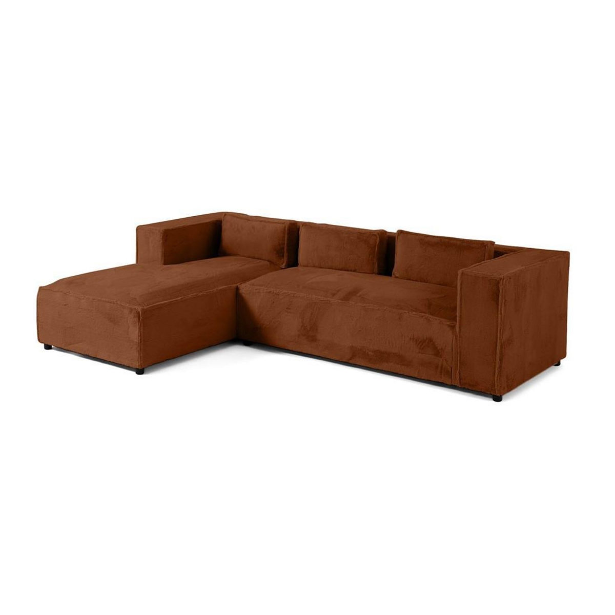 LISA DESIGN Stella - canapé d'angle gauche - 4 places - en fausse fourrure