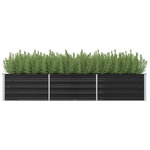 VIDAXL Lit sureleve de jardin Anthracite 240x80x45 cm Acier galvanise