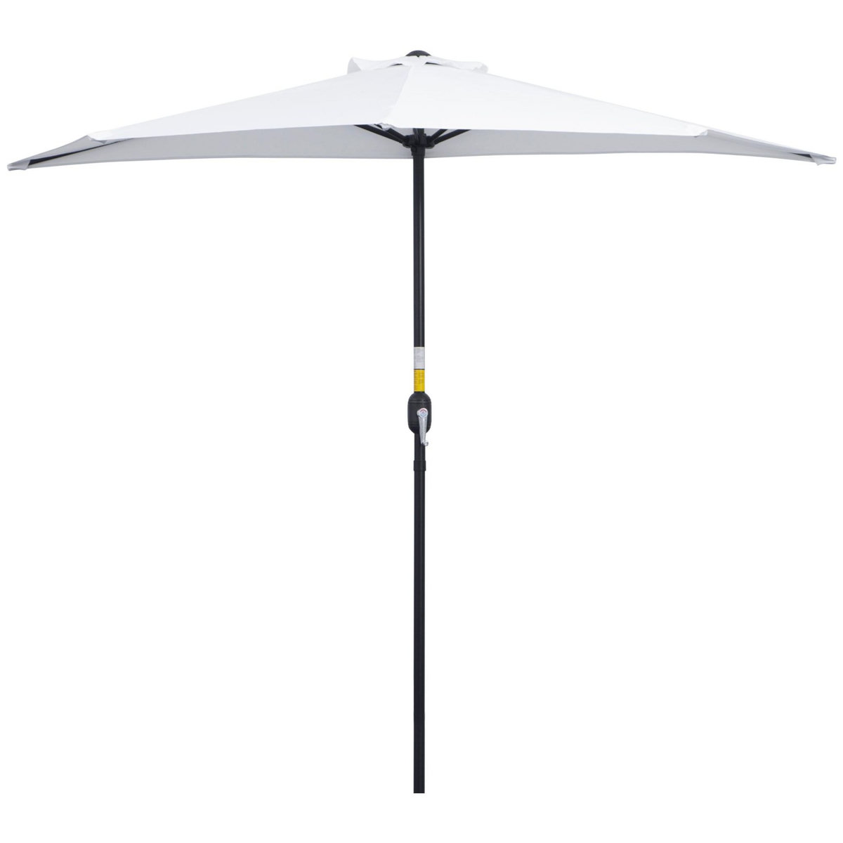 OUTSUNNY Demi parasol - parasol de balcon - ouverture fermeture manivelle - acier polyester haute densité blanc