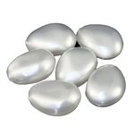 ATMOSPHERA Pierres de table décoratives brillantes - Rond - Blanc