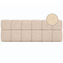 Voir la diapositive 3 : ID MARKET Tête de lit suspendue matelassée NUAGE velours beige 160 cm