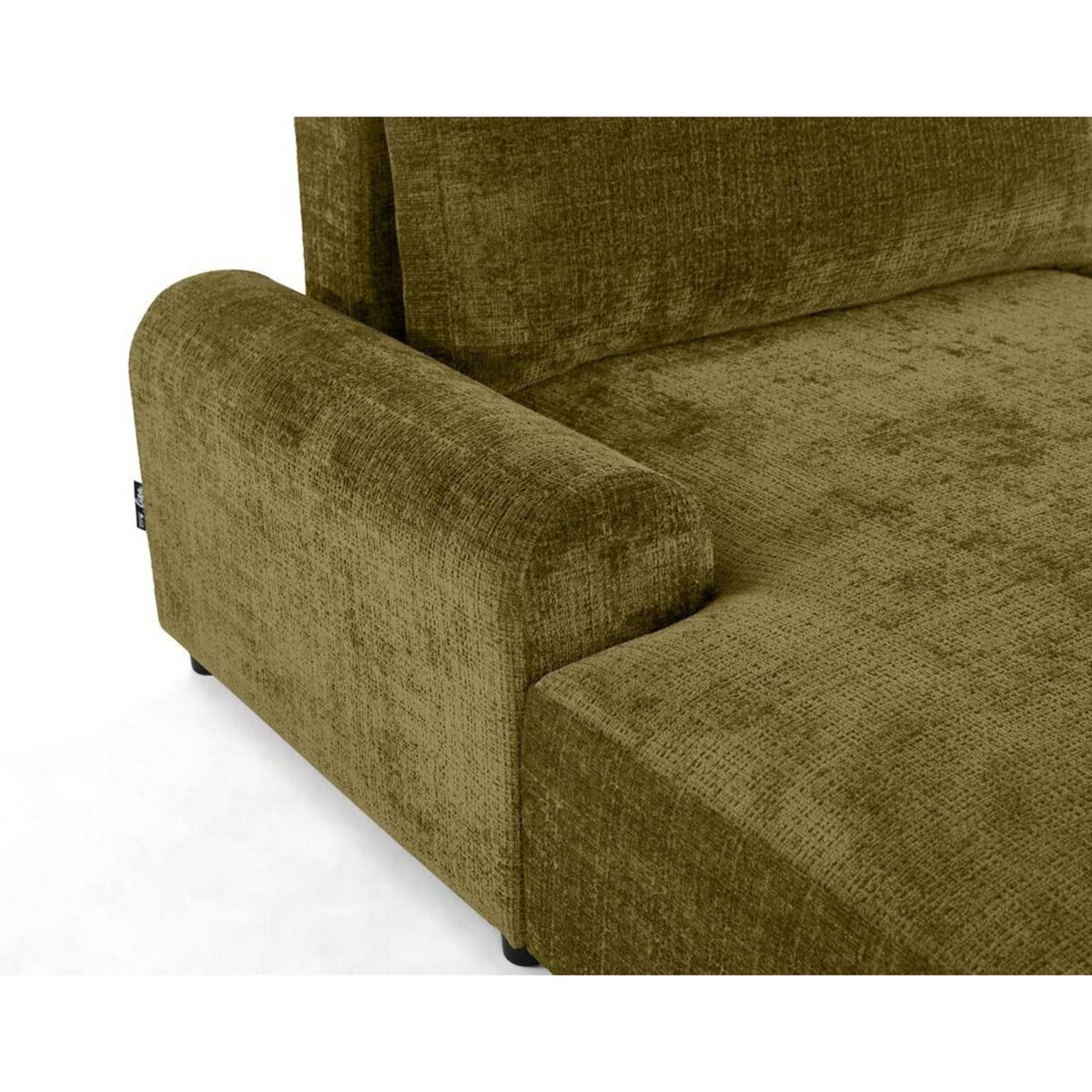 LISA DESIGN Nelly - canapé d'angle gauche 4 places convertible avec coffre en velours texturé