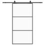 Voir la diapositive 2 : VIDAXL Porte coulissante kit de quincaillerie noir 102x205cm verre ESG
