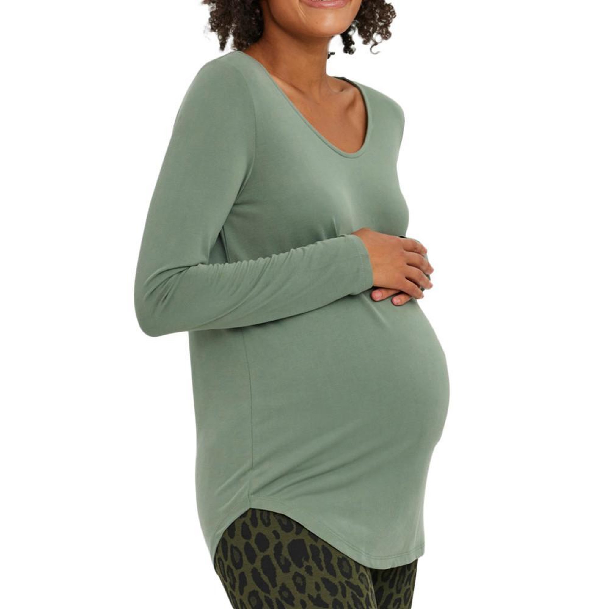 Voir la diapositive 1 : VERO MODA MATERNITY T-Shirt de Grossesse Vert Femme Vero Moda Marternity Filli