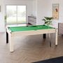 Voir la diapositive 2 : SOKKER Billard convertible couleur bois Chêne 226 x 126cm - Ambiance