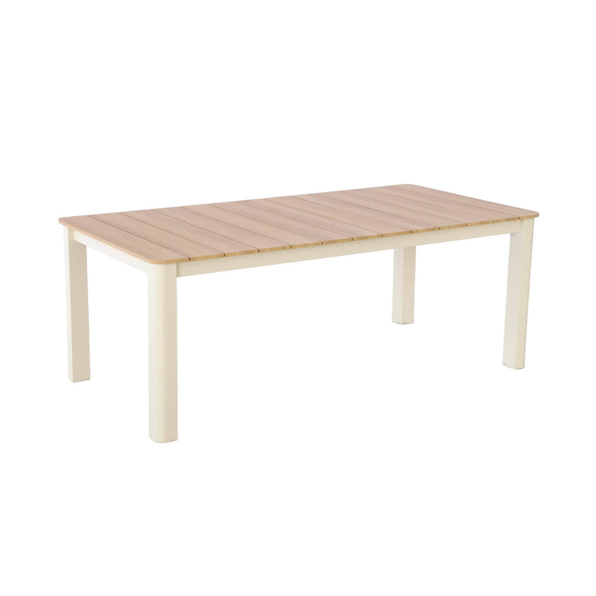 SWEEEK Table de jardin aluminium + 8 assises beige - Edera + Fira