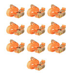 VIDAXL Sangle d'arrimage 10 pcs 0,4 tonne 6 m x 25 mm Orange