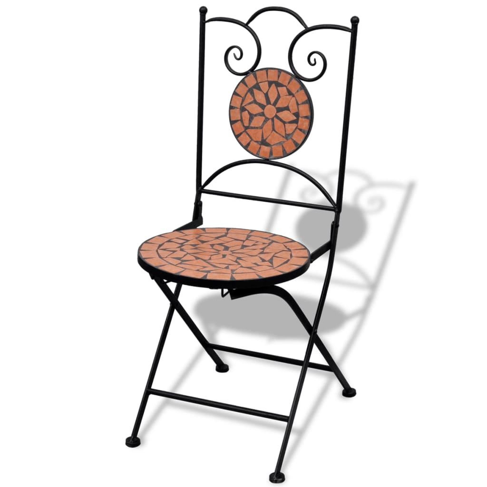 Voir la diapositive 2 : VIDAXL Chaises pliables de bistro 2 pcs Ceramique Terre cuite