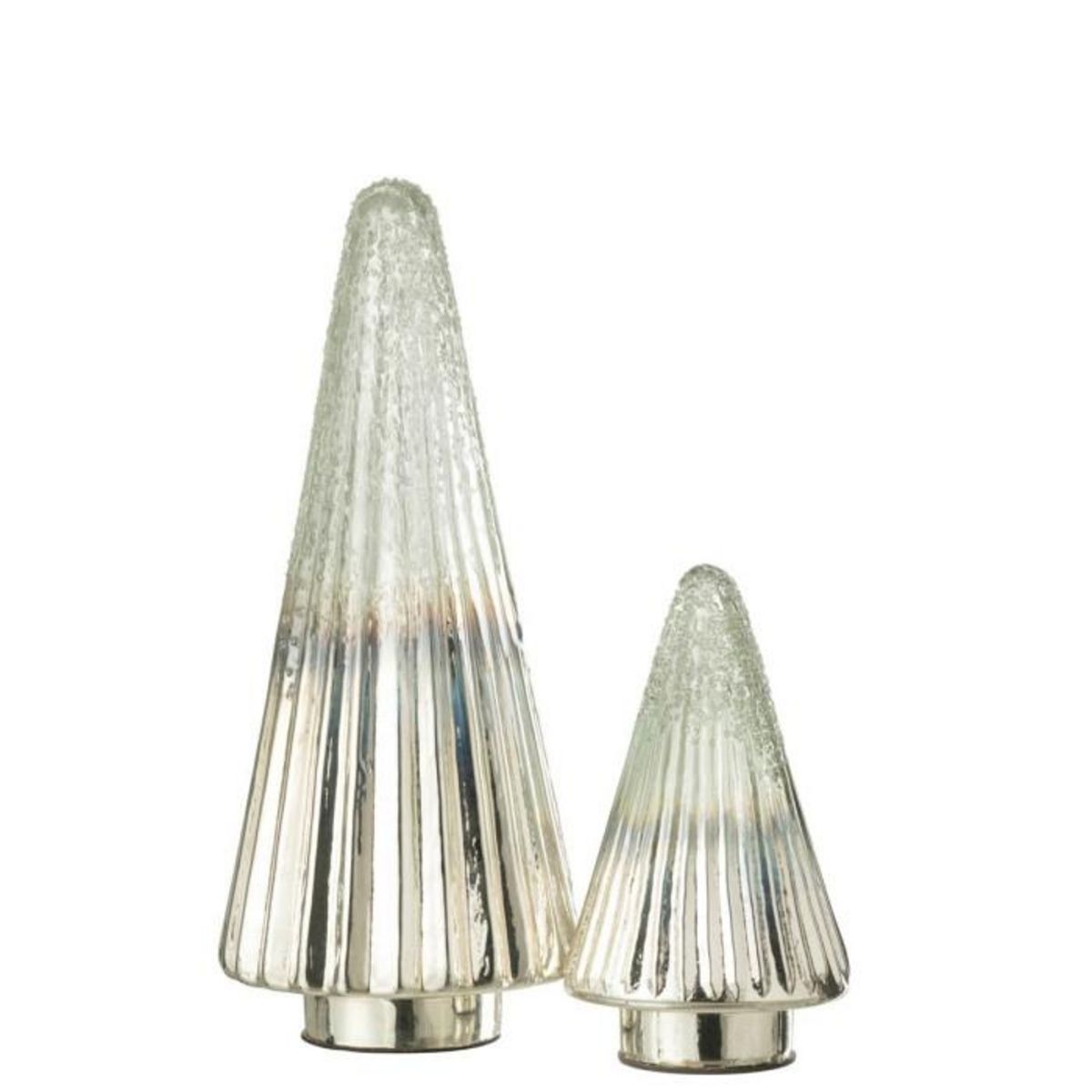 Paris Prix Sapin de Noël Déco Côtelé  Althea  36cm Argent