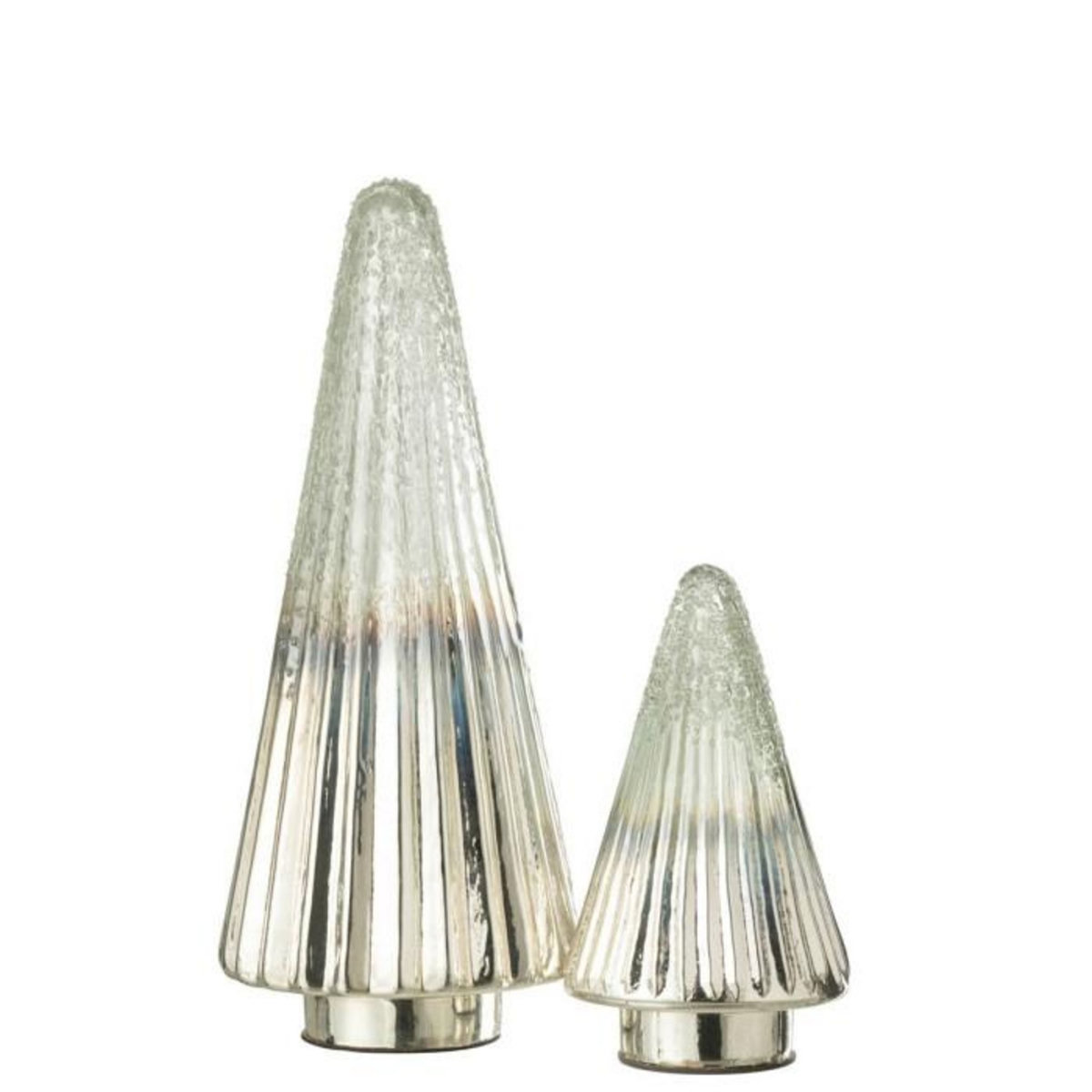 Paris Prix Sapin de Noël Déco Côtelé  Althea  36cm Argent