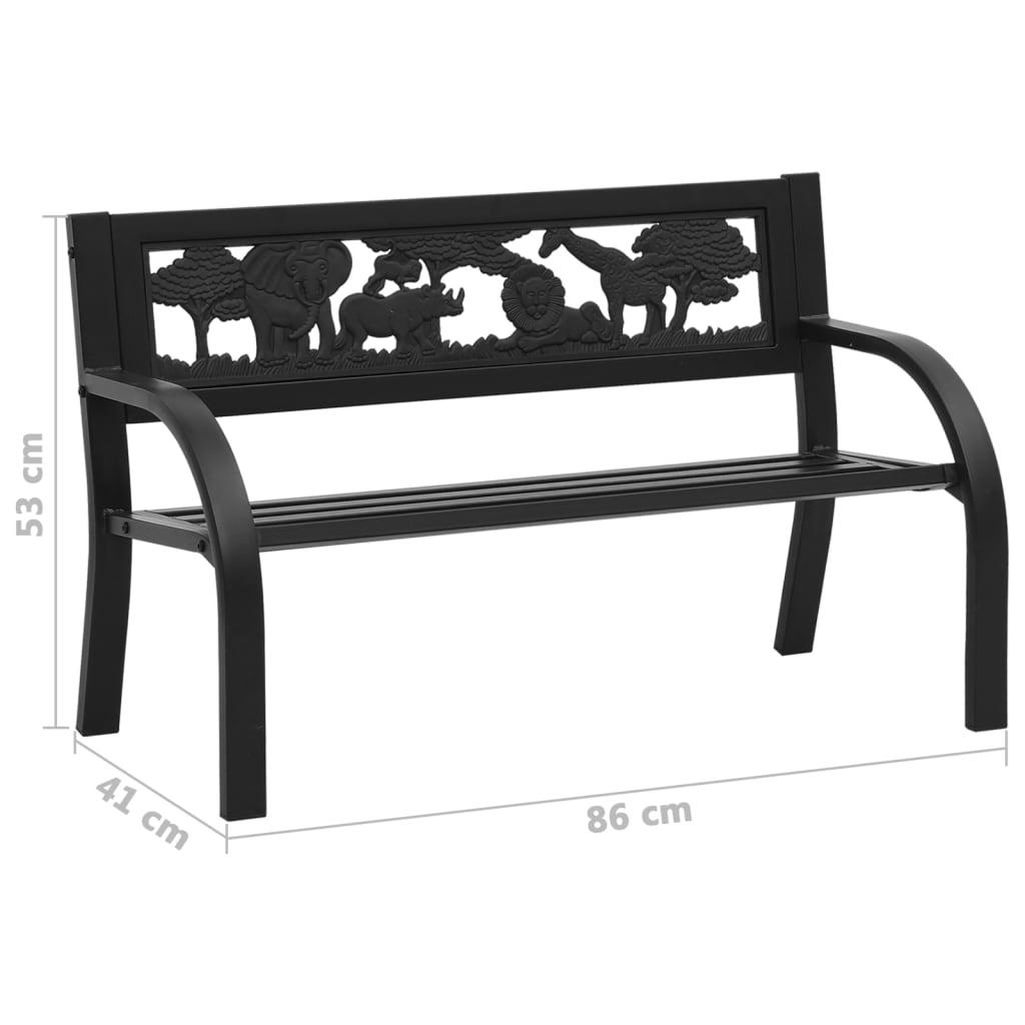 Voir la diapositive 6 : VIDAXL Banc de jardin pour enfants 86 cm acier