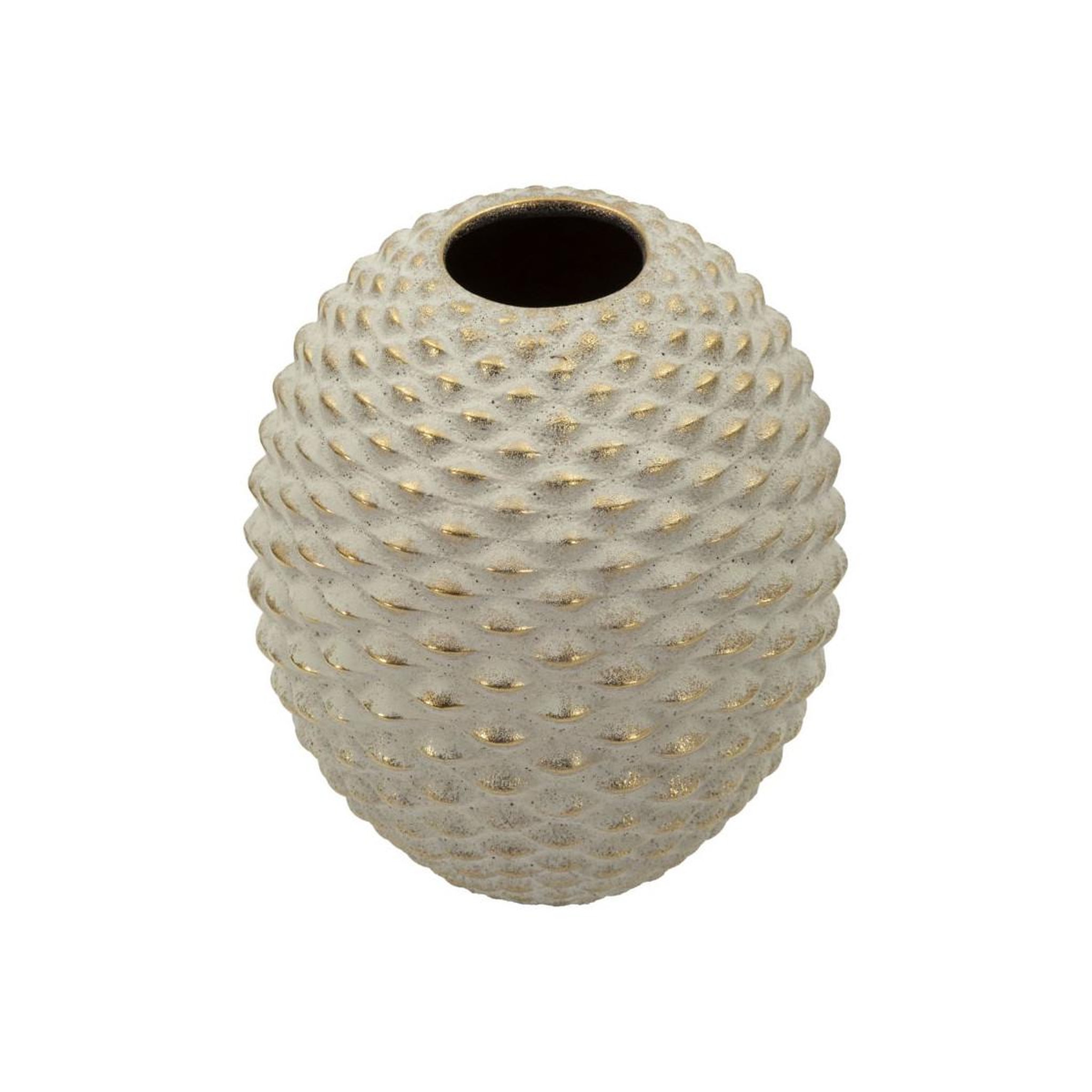Voir la diapositive 2 : Paris Prix Vase design en céramique  pepipas  28cm gris & or