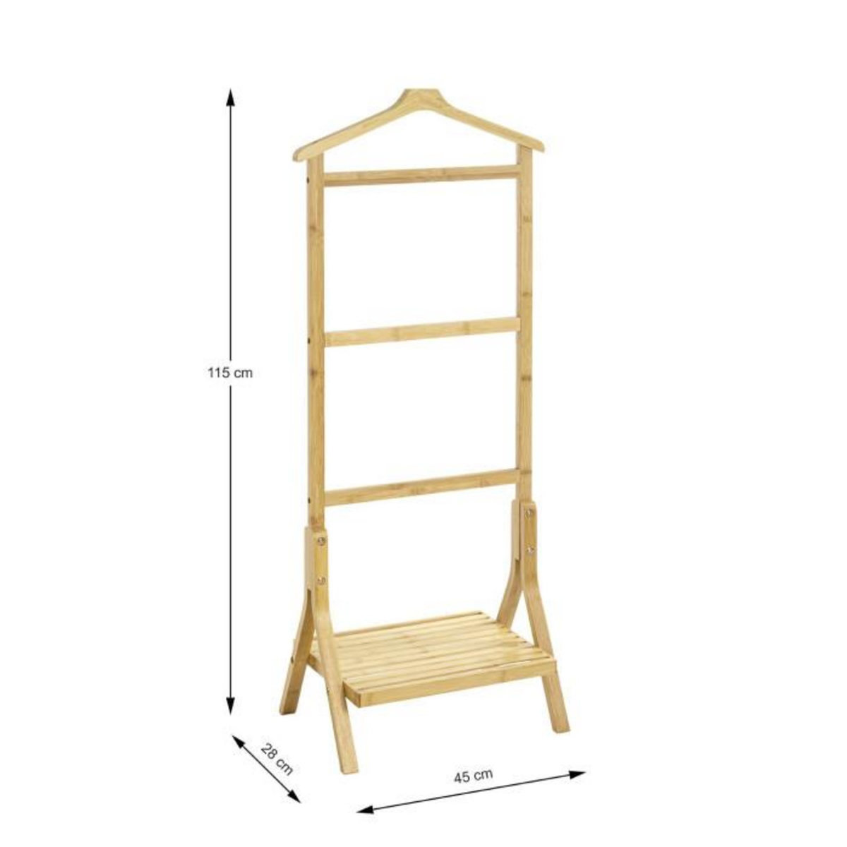 Paris Prix Valet de Chambre en Bambou  Lia  115cm Naturel