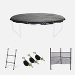 SWEEEK Kit accessoires pour trampoline de diamètre 250 à 490 cm. Coloris disponibles : Noir