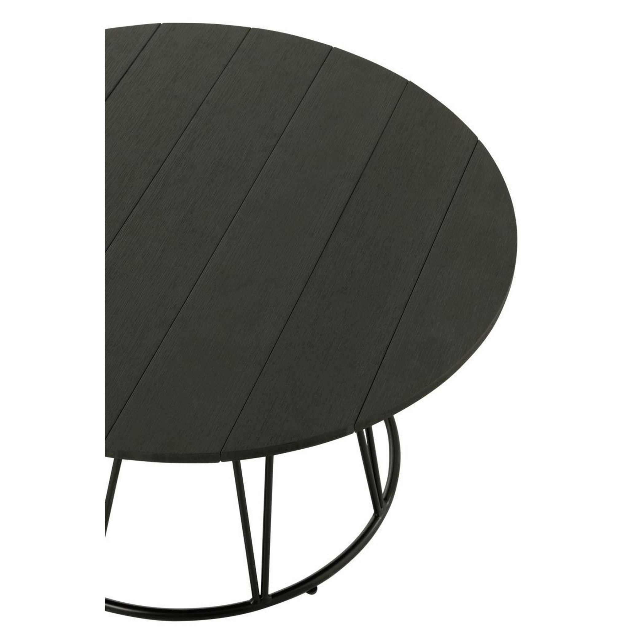 Voir la diapositive 3 : J-LINE Table basse en métal  poa  80cm noir
