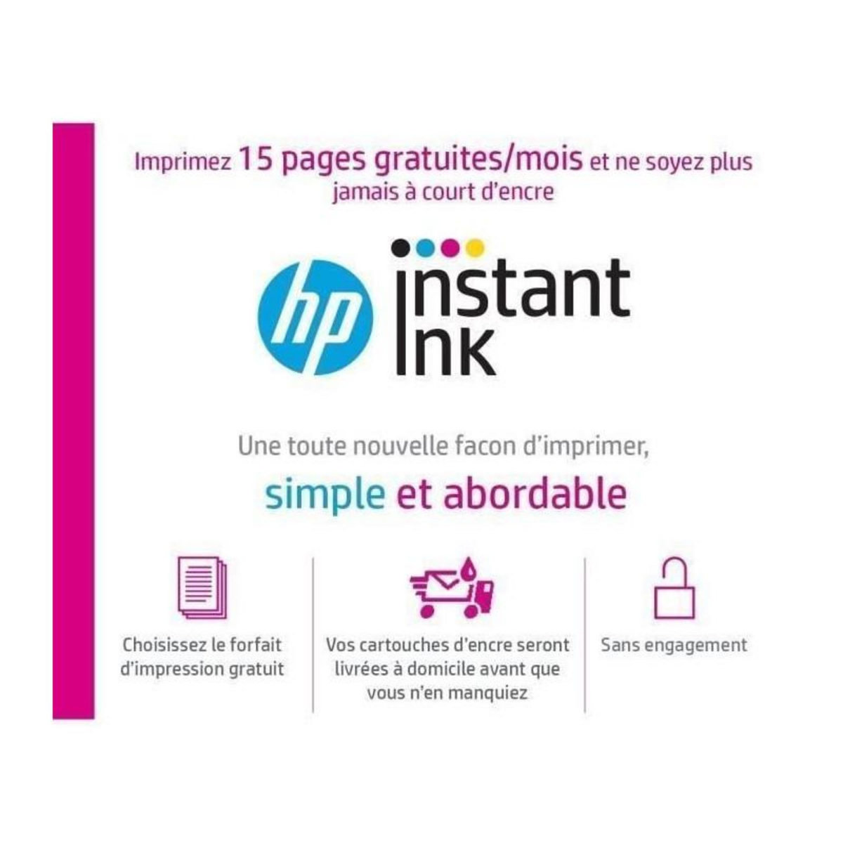 HP Imprimante Tout-en-un HP DeskJet 2620 - Jet dencre - Couleur - Wifi + Carte Instant ink offerte - Grade B -