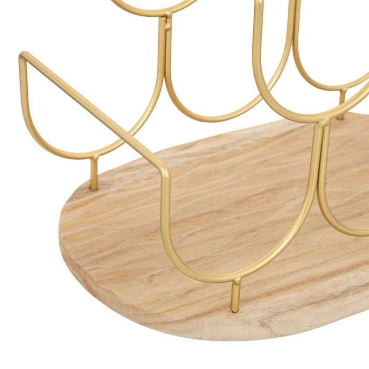 ATMOSPHERA Porte 6 Bouteilles Déco en Métal  Rivi  29cm Or