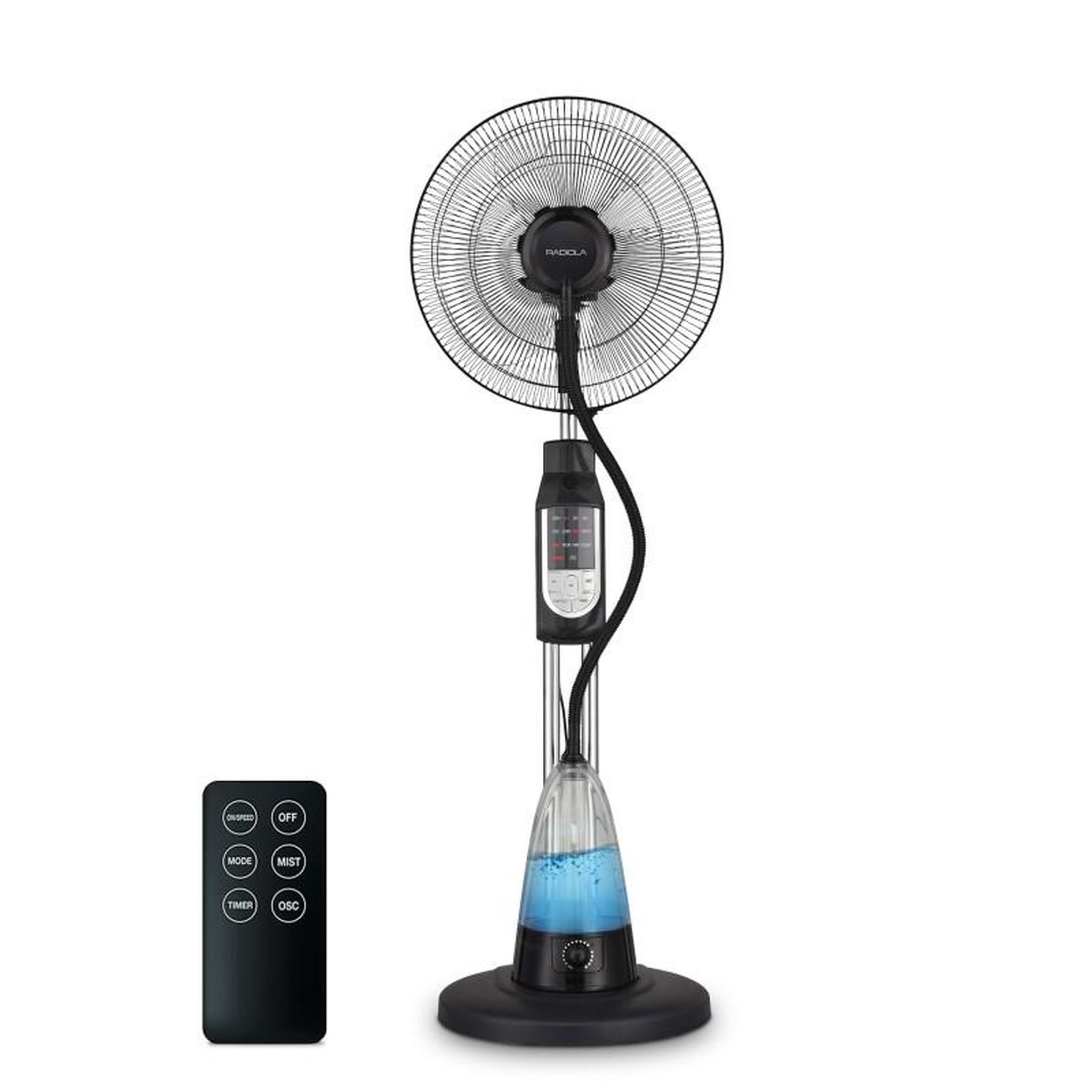 Voir la diapositive 2 : Radiola - ventilateur brumisateur sur pied avec télécommande – 70w